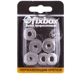 Шайба нержавеющий кузовная FixBox DIN 9021 6 мм 10 шт, изображение