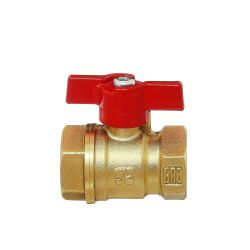 Кран шаровой БАЗ Standart 11Б27п1 "бабочка" 3/4"-3/4" вн.-вн. DN20 PN40, картинка