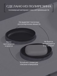 Мыльница настольная, GRANIT DARK, полирезин, детальное фото