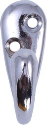 Крючок мебельный Larvij LK0101CH одинарный хром, фотография