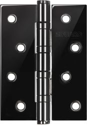 Петля универсальная FUARO 4BB/BL 100x75x2,5 BN чёрный глянец, изображение