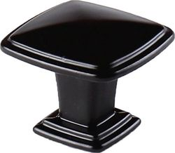 Мебельная ручка-кнопка Larvij L4.KNOB06BL черный, фото