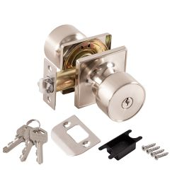 Ручка защелка PUNTO DK772/BL SN-ET (кл/фик.) никель, крупный план