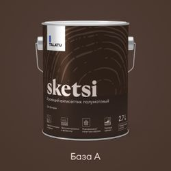 Кроющий антисептик полуматовый TALATU SKETSI БАЗА A 2,7 л, детальное фото