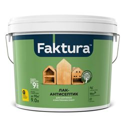 Лак-антисептик FAKTURA орегон, ведро 9 л, изображение