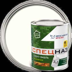 Грунт-эмаль СПЕЦНАЗ по ржавчине белая RAL 9003, банка 0,8 кг, изображение