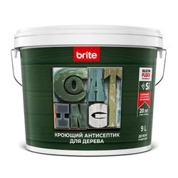 Антисептик BRITE FLEXX для дерева кроющий база А, ведро 9 л, фото