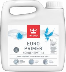 Грунт Tikkurila/Tikkivala Euro Primer концентрат 3л, крупный план