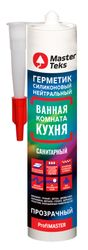 MasterTeks PM герметик силиконовый нейтральный ванная кухня 280 мл прозрачный, картинка