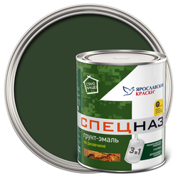 Грунт-эмаль СПЕЦНАЗ по ржавчине зеленая, банка 0,8 кг, картинка