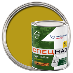 Грунт-эмаль СПЕЦНАЗ по ржавчине желтая, банка 0,8 кг, детальное фото