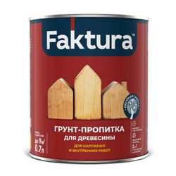 Грунт-пропитка FAKTURA для древесины,банка 0,7 л, изображение