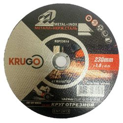 Диск отрезной по металлу 230x1,6x22,23mm KRUGO, детальное фото