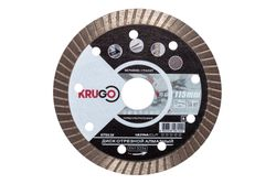Диск алмазный KRUGO 115 x 1.4 x 22.23 x 10 мм супертонкий турбо, изображение