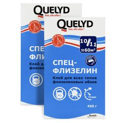 Обойный клей Quelyd Спец-флизелин для флизелиновых обоев 450 г, фото