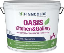 Краска FINNCOLOR OASIS KITCHEN&GALLERY A матовый 9Л, фотография