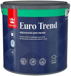 Краска для обоев и стен Tikkurila/Tikkivala Euro Trend матовая база А 2,7 л, детальное фото