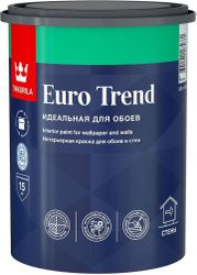 Краска для обоев и стен Tikkurila/Tikkivala Euro Trend матовая база А 0,9 л, вид