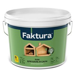 Лак FAKTURA для бань и саун,ведро 2,7 л, изображение