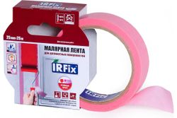 Малярная лента IRFIX EXTRA для деликатных поверхностей 25мм х 25м розовая, вид