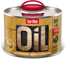Масло-воск BRITE FLEXX для столешниц банка 0,5 л, детальное фото