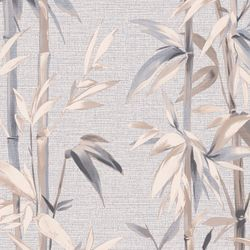 Виниловые обои WallSecret Bamboo 8735-14 серые 1,06х10,05 м, крупный план