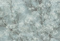 Виниловые обои SAKURA 375423 зеленые 1,06х10,05 м, фотография