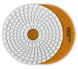 Алмазный гибкий круг для мокрого шлифования ЗУБР 100 мм №200, фотография