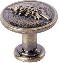 Мебельная ручка-кнопка Larvij L4.KNOB09AB бронза, фотография