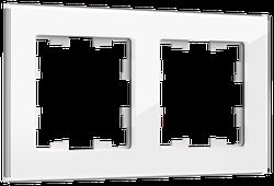 Рамка 2 поста IEK BRITE BR-M22-G-K01 белый, детальное фото