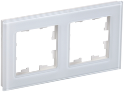 Рамка 2 поста IEK BRITE BR-M22-G-K01 белый, картинка