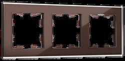 Рамка 3 поста IEK BRITE бронзовый, изображение