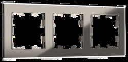 Рамка 3 поста IEK BRITE BR-M32-G-K30 дымчатый, детальное фото