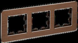 Рамка 3 поста IEK BRITE коричневый, изображение