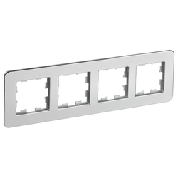 Рамка 4 поста IEK BRITE BR-M42-M-01-K47 алюминий, вид