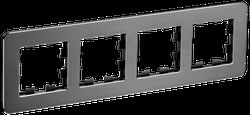 Рамка 4 поста IEK BRITE титан, фотография