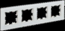 Рамка 4 поста IEK BRITE белый матовый, изображение