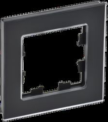 Рамка 1 пост IEK BRITE черный матовый, изображение