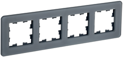 Рамка 4 поста IEK BRITE BR-M42-G-41-K53 графит, изображение