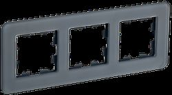 Рамка 3 поста IEK BRITE BR-M32-G-41-K53 графит, вид