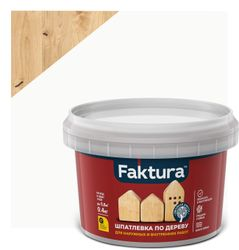 Шпатлевка FAKTURA по дереву белая, банка 0,4 кг, крупный план