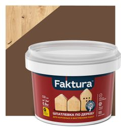 Шпатлевка FAKTURA по дереву махагон, банка 0,8 кг, изображение
