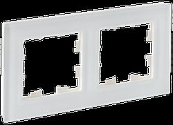 Рамка 2 поста IEK BRITE белый матовый, изображение