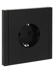 Розетка электрическая IEK FORTE&PIANO FP-R14-16-1-K02 черный, фото