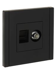 Розетка TV-RJ45 IEK FORTE&PIANO FP-AK20-2-K02 черный, фото