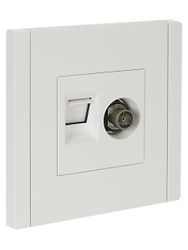 Розетка TV-RJ45 1 пост IEK FORTE&PIANO белый, вид