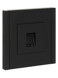 Розетка RJ-45 IEK FORTE&PIANO FP-K10-1-K02 черный, крупный план