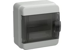 Корпус пластиковый IEK TEKFOR КМПн-6 IP65 черная прозрачная дверь, изображение