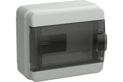 Корпус пластиковый IEK TEKFOR КМПн-8 IP65 черная прозрачная дверь, вид
