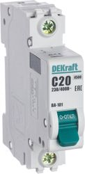 Автоматический выключатель DEKRAFT ВА-101 1P C20 A 4,5 кА, вид